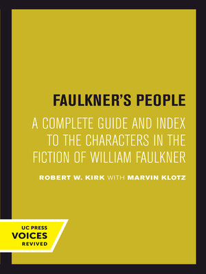 cover image of Faulkner's People